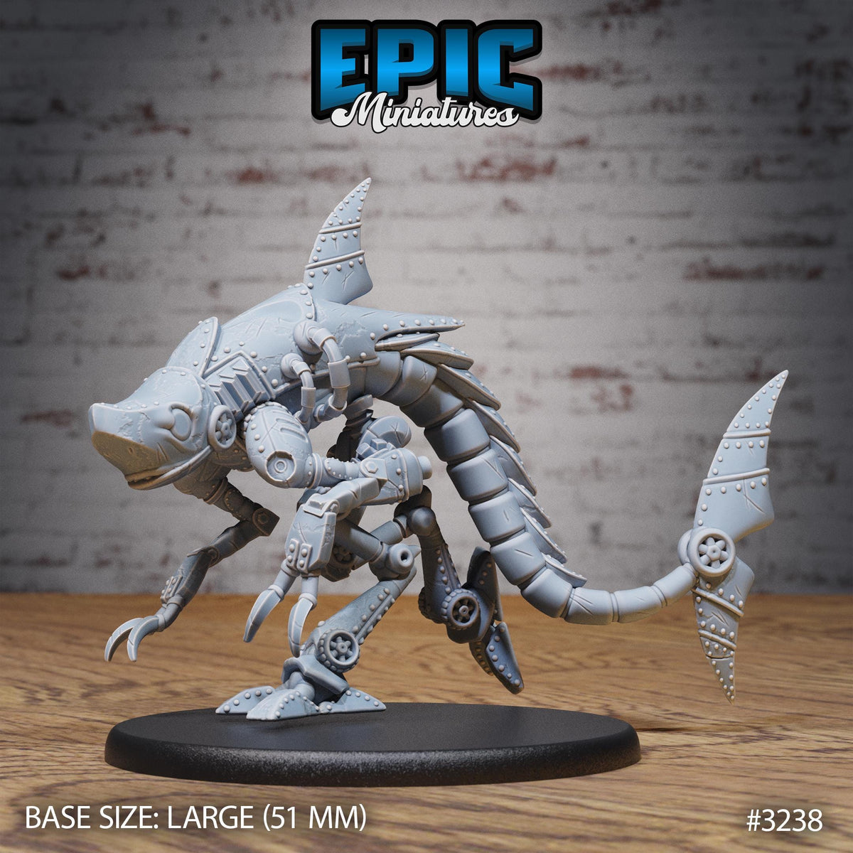 Steam Tech X1100 Sharknator Option #3238 front DND miniature Steam Inventions 16k resin