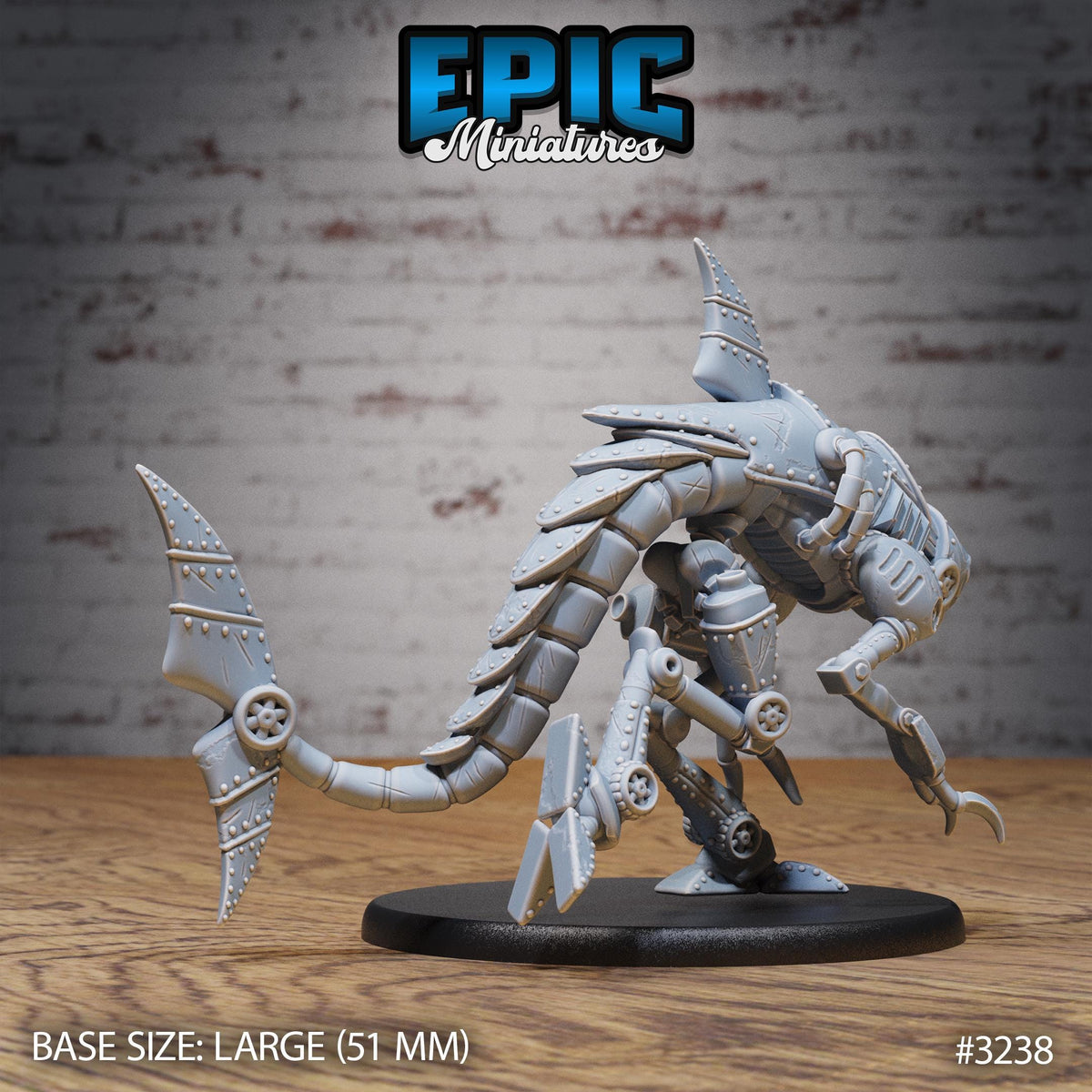 Steam Tech X1100 Sharknator Option #3238 back DND miniature Steam Inventions 16k resin