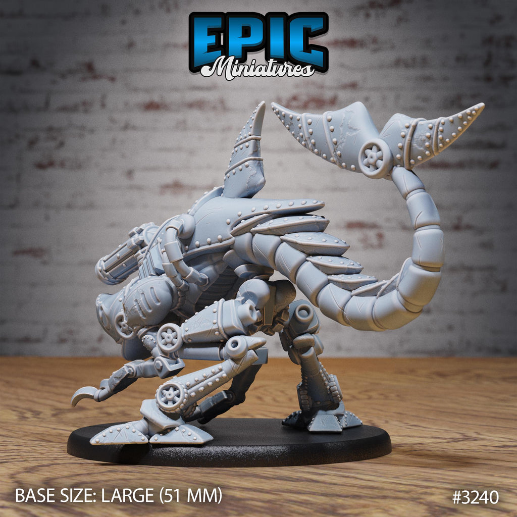 Steam Tech X1100 Sharknator Option #3240 back DND miniature Steam Inventions 16k resin