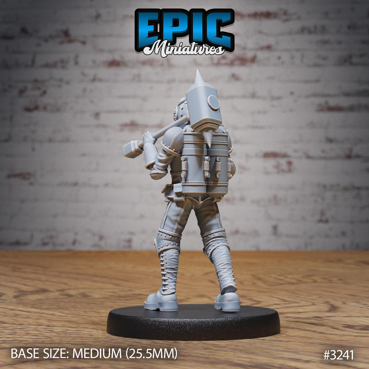 Pressure Diver Option #3241 back DND miniature Steam Inventions 16k resin