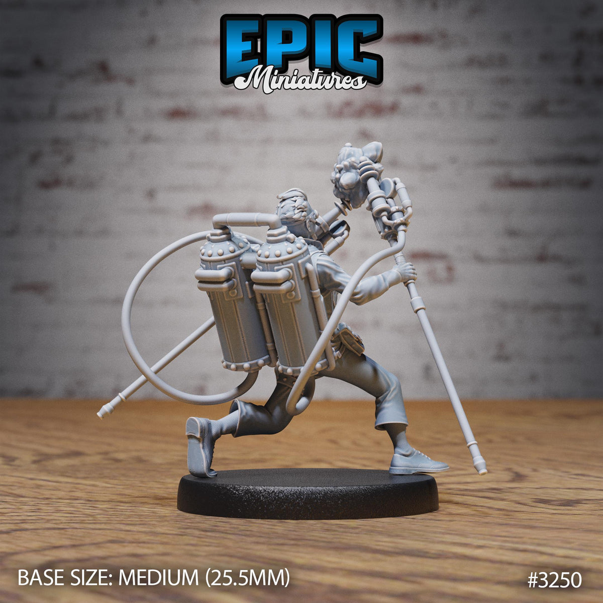 Inventor Joseph Option #3250 back DND miniature Steam Inventions 16k resin