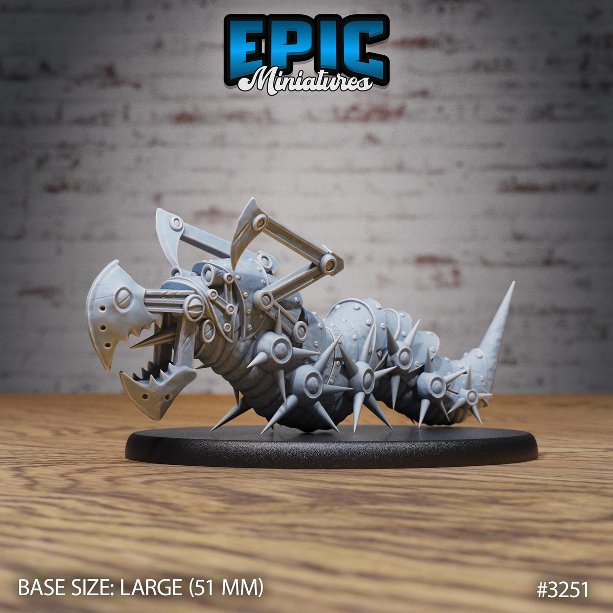 Iron Сentipede Option #3251 front DND miniature Steam Inventions 16k resin