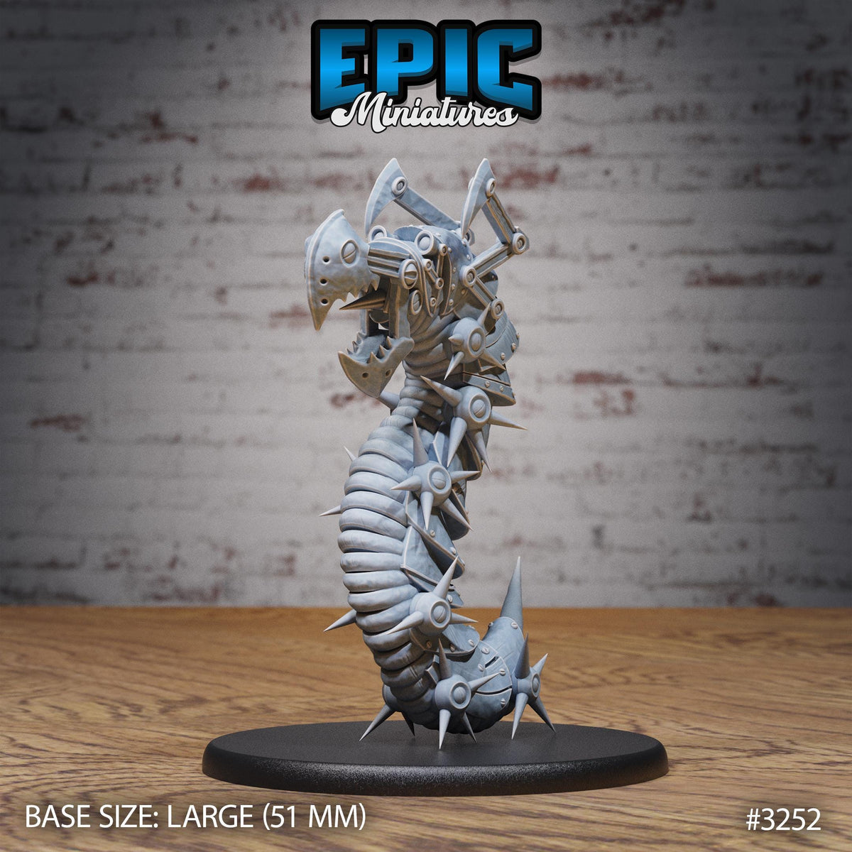 Iron Сentipede Option #3252 front DND miniature Steam Inventions 16k resin