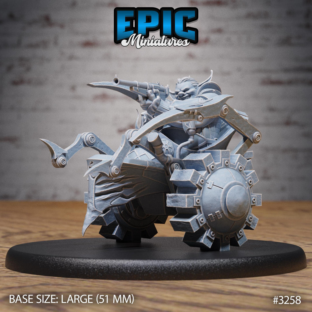 Wheelchair Goblin Option #3258 front DND miniature Steam Inventions 16k resin
