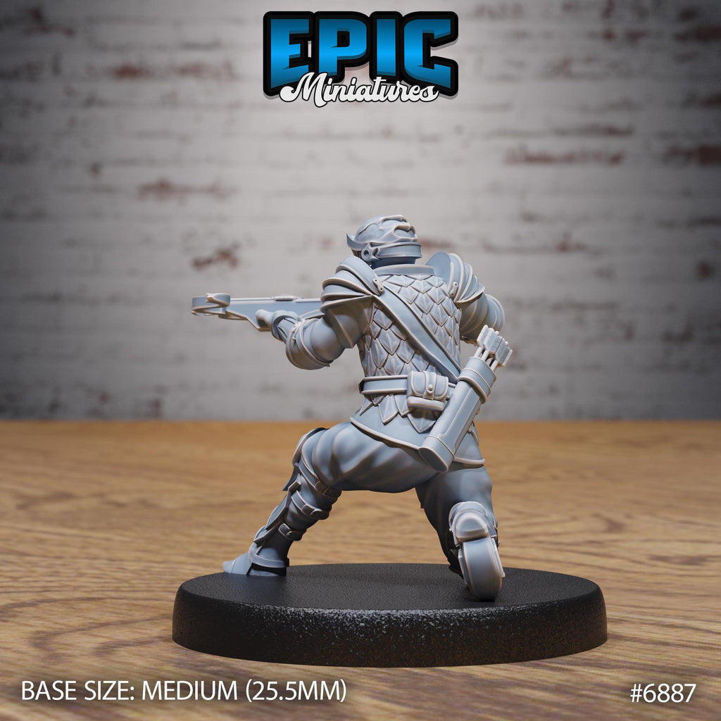 Crossbow Guard Option #6887 back DND miniature Knights Honor 16k resin