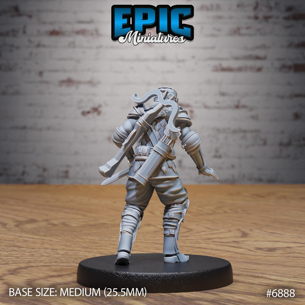 Crossbow Guard Option #6888 back DND miniature Knights Honor 16k resin