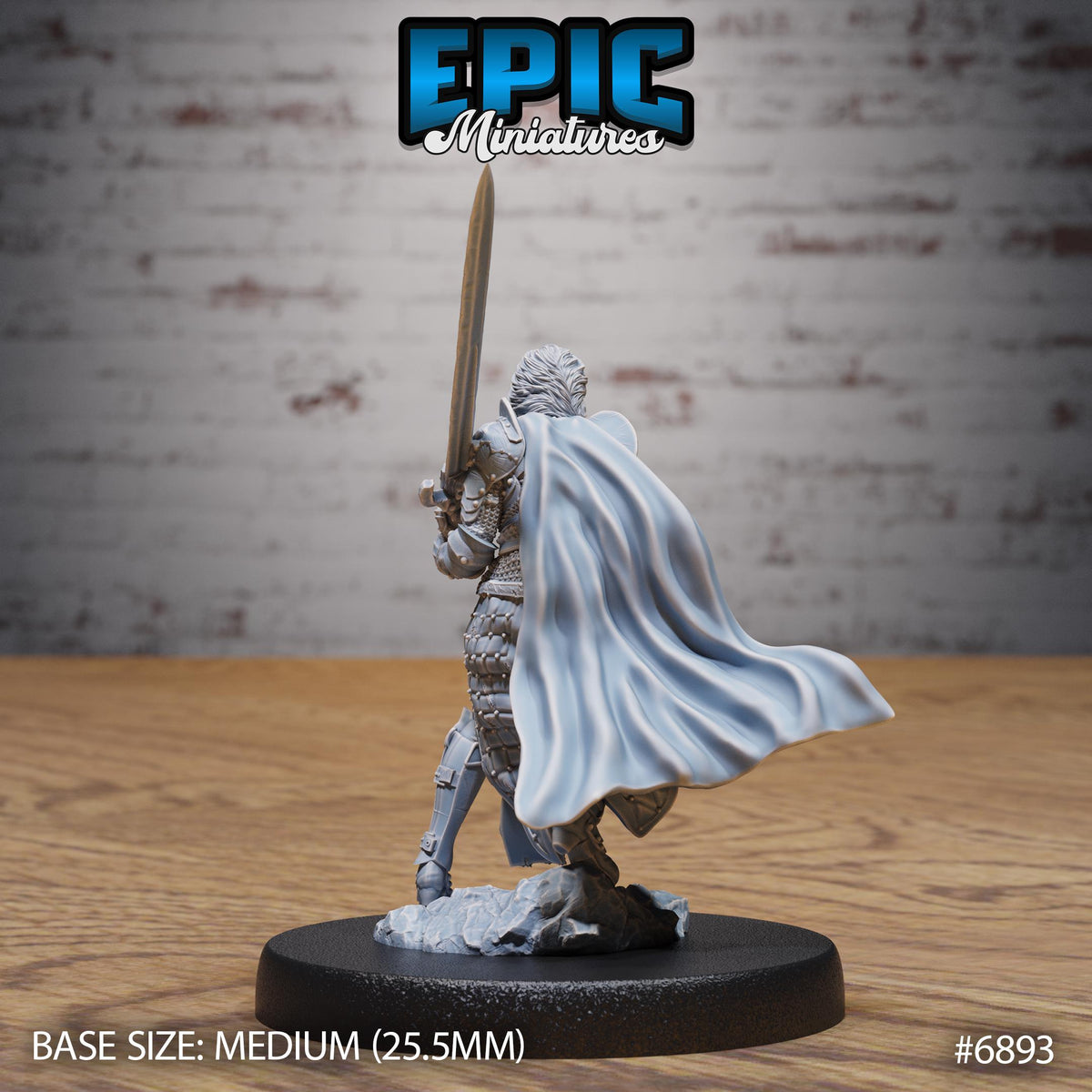 Dark Knight Lady Option #6893 back DND miniature Knights Honor 16k resin