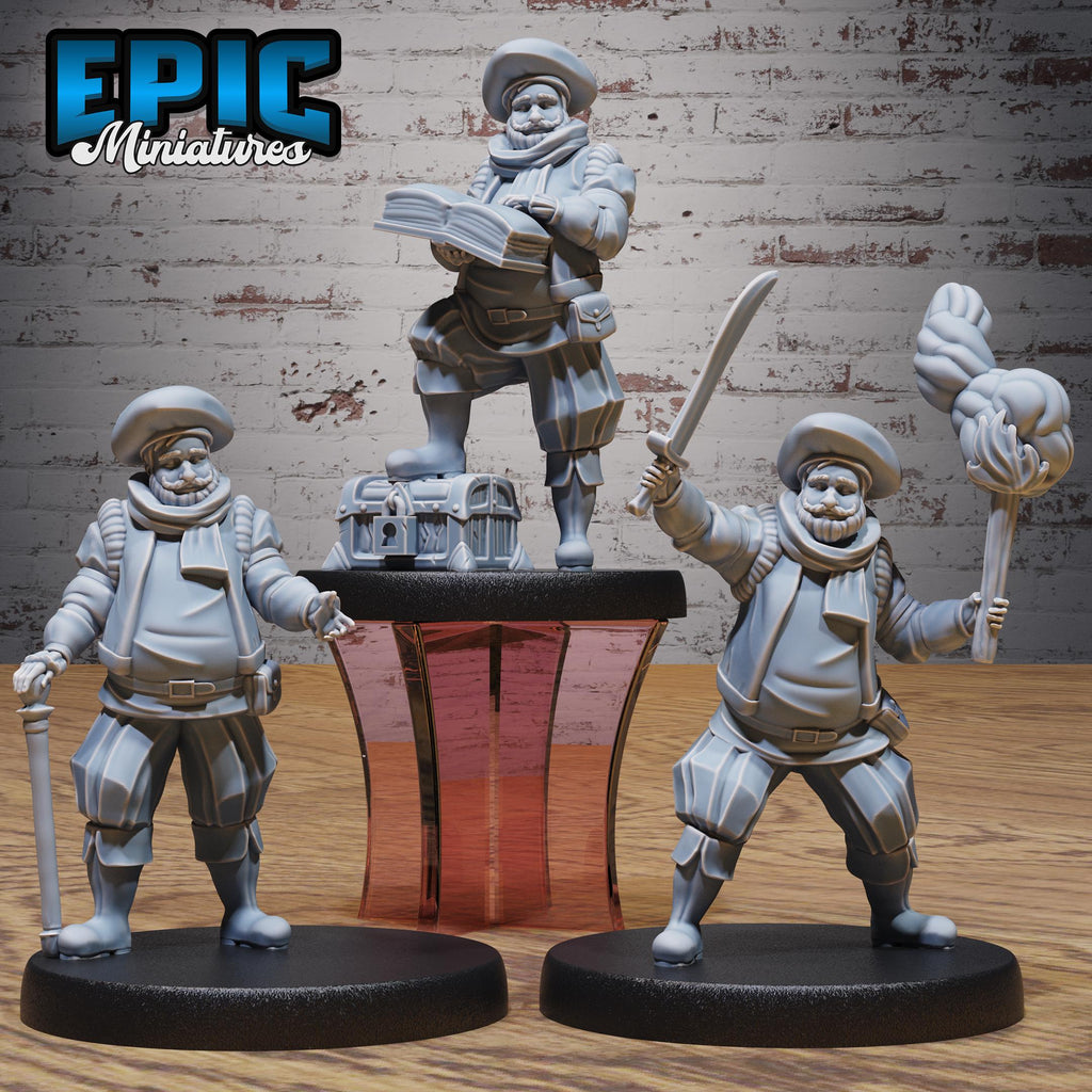 Noble Historian Set of 3 DND miniatures group photo Knights Honor