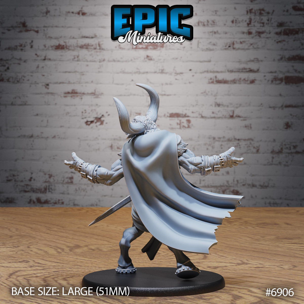 Minotaur Captain Option #6906 back DND miniature Knights Honor 16k resin