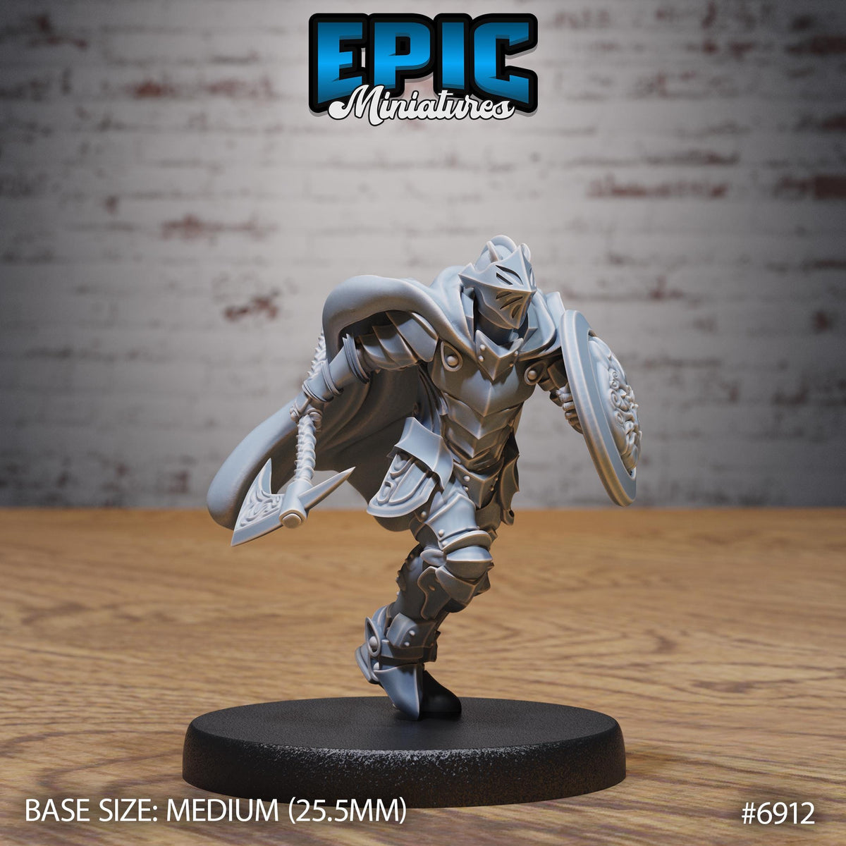 Heavy Knight Option #6912 front DND miniature Knights Honor 16k resin