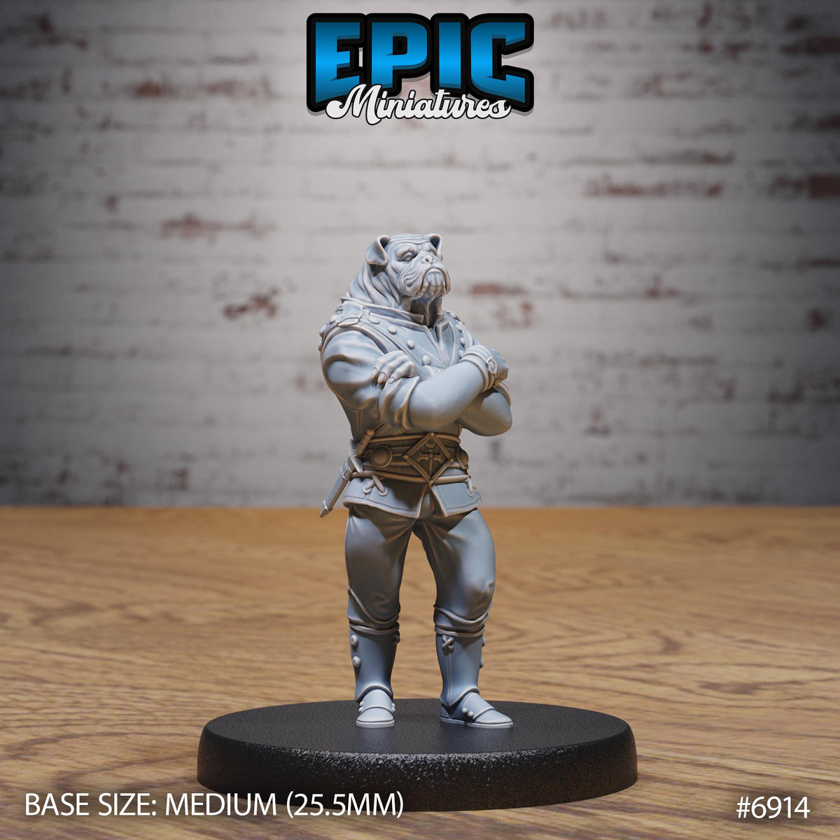Dog Folk Noble Option #6914 front DND miniature Knights Honor 16k resin