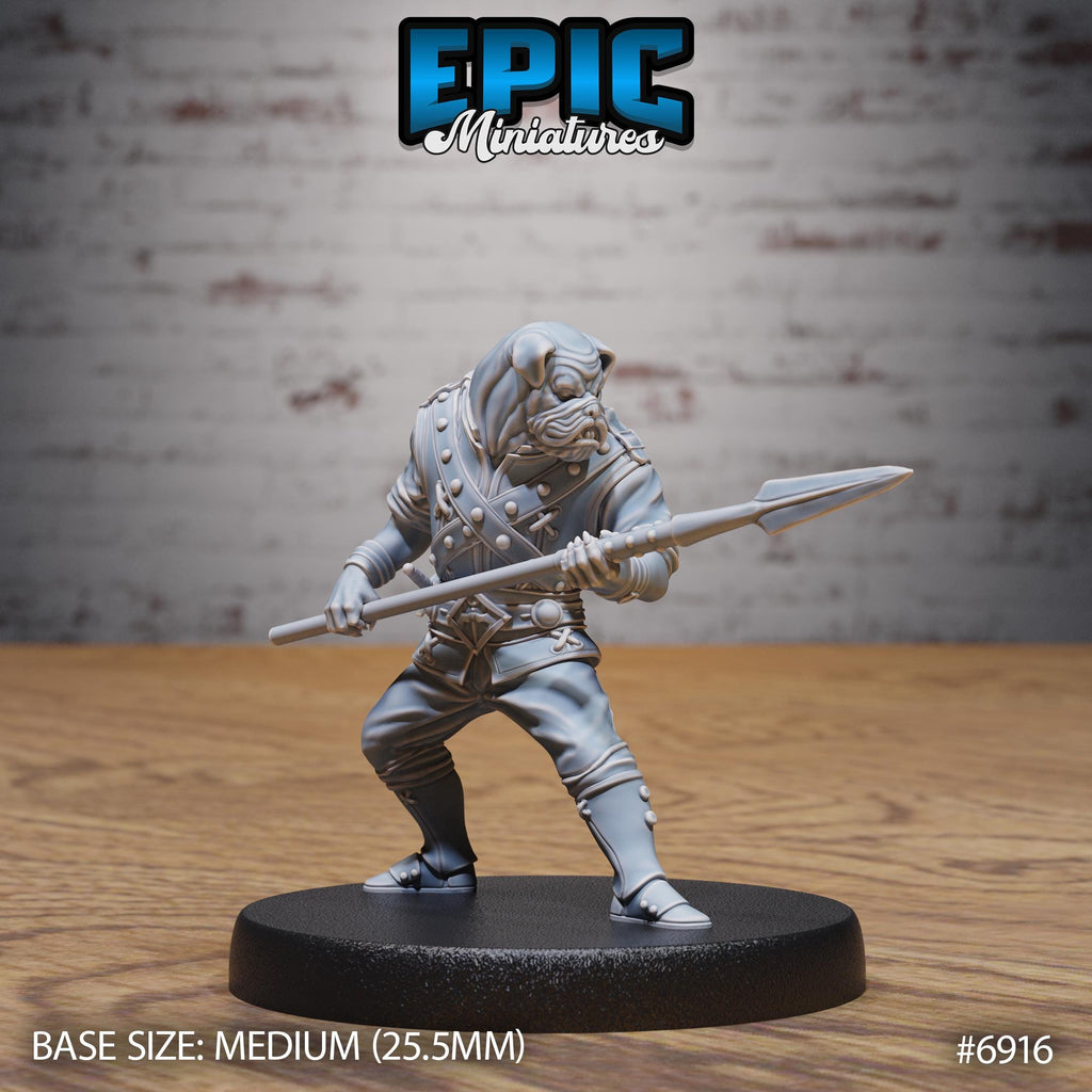 Dog Folk Noble Option #6916 front DND miniature Knights Honor 16k resin