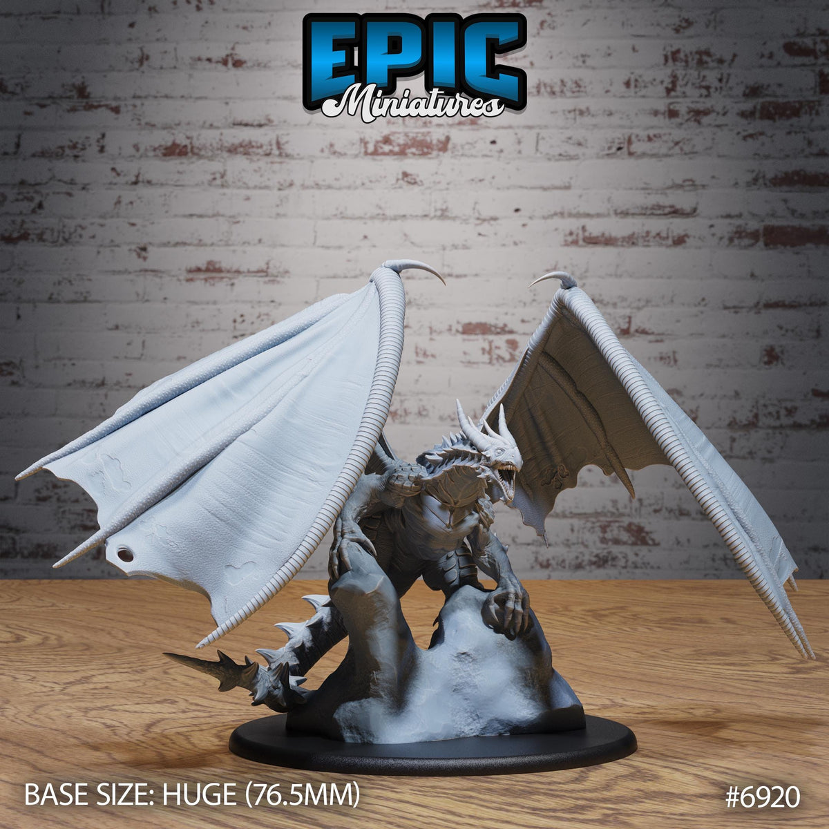 Castle Dragon Option #6920 front DND miniature Knights Honor 16k resin