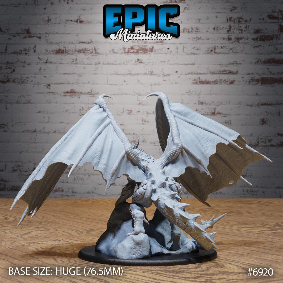 Castle Dragon Option #6920 back DND miniature Knights Honor 16k resin
