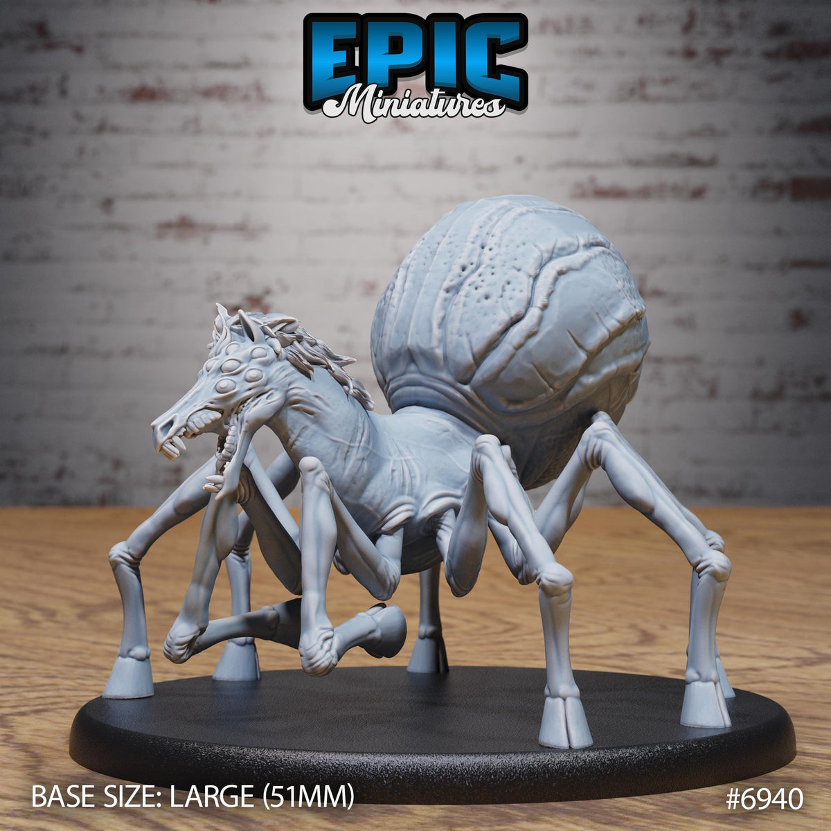 Horse Spider Option #6940 front DND miniature Astral Wars 16k resin