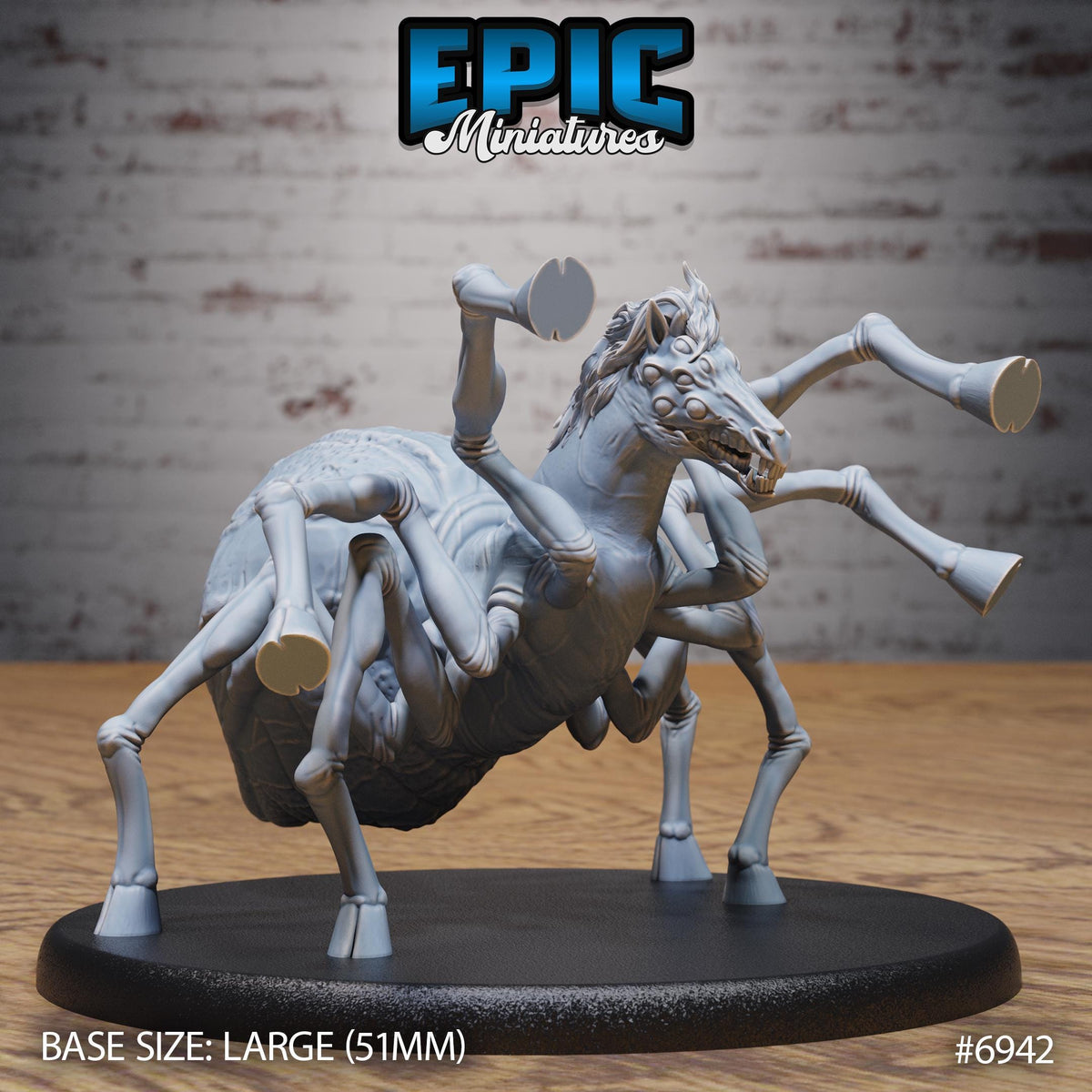 Horse Spider Option #6942 front DND miniature Astral Wars 16k resin