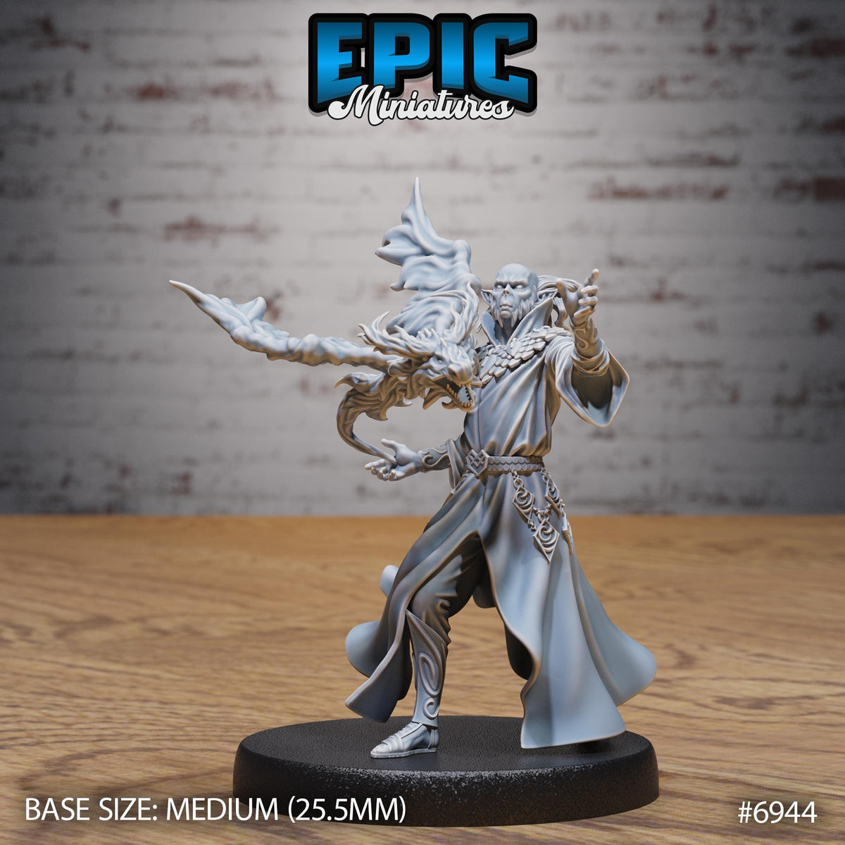 Gith Astral Sorcerer Option #6944 front DND miniature Astral Wars 16k resin