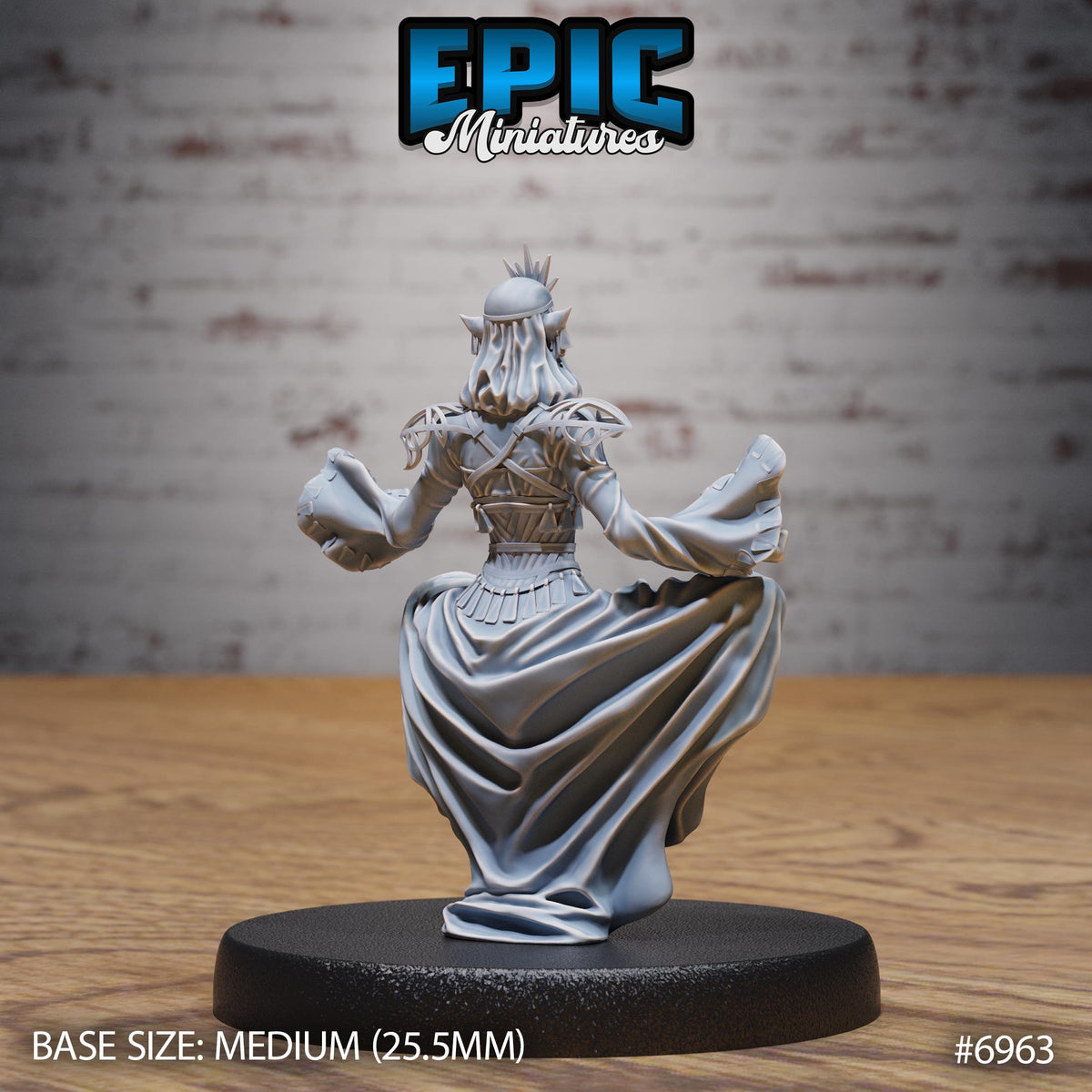 Gith Queen Option #6963 back DND miniature Astral Wars 16k resin
