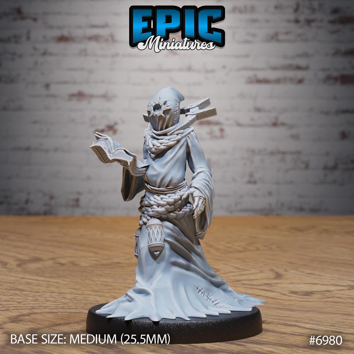 Red Cultist Option #6980 front DND miniature Infernal Heritage 16k resin