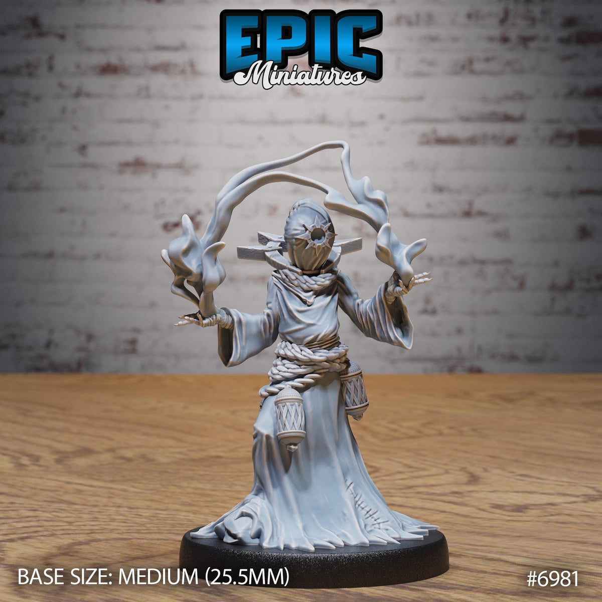 Red Cultist Option #6981 front DND miniature Infernal Heritage 16k resin