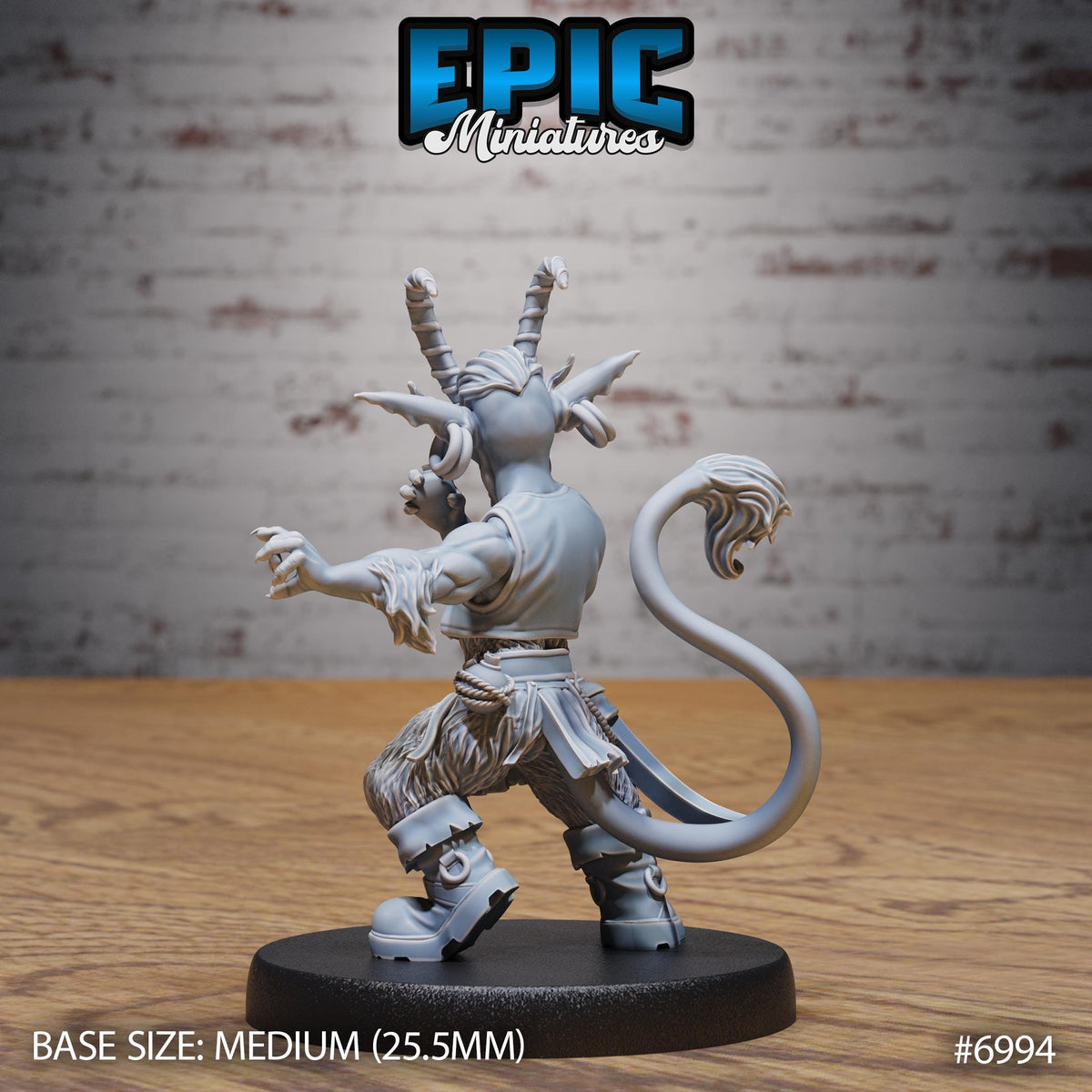 Tiefling Goblin Option #6994 back DND miniature Infernal Heritage 16k resin