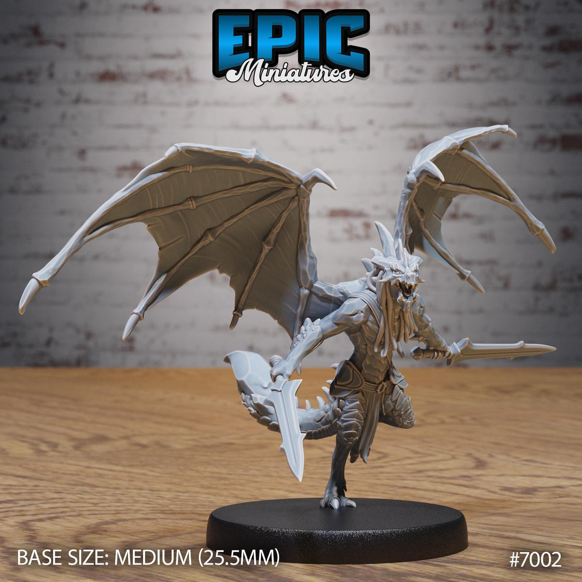 Draconic Demon Amethyst Option #7002 front DND miniature Infernal Heritage 16k resin