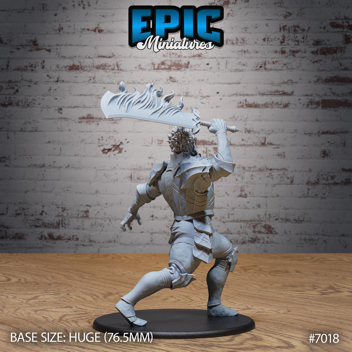 Fire Giant Warrior Option #7018 back DND miniature Giants & Dwarfs 16k resin
