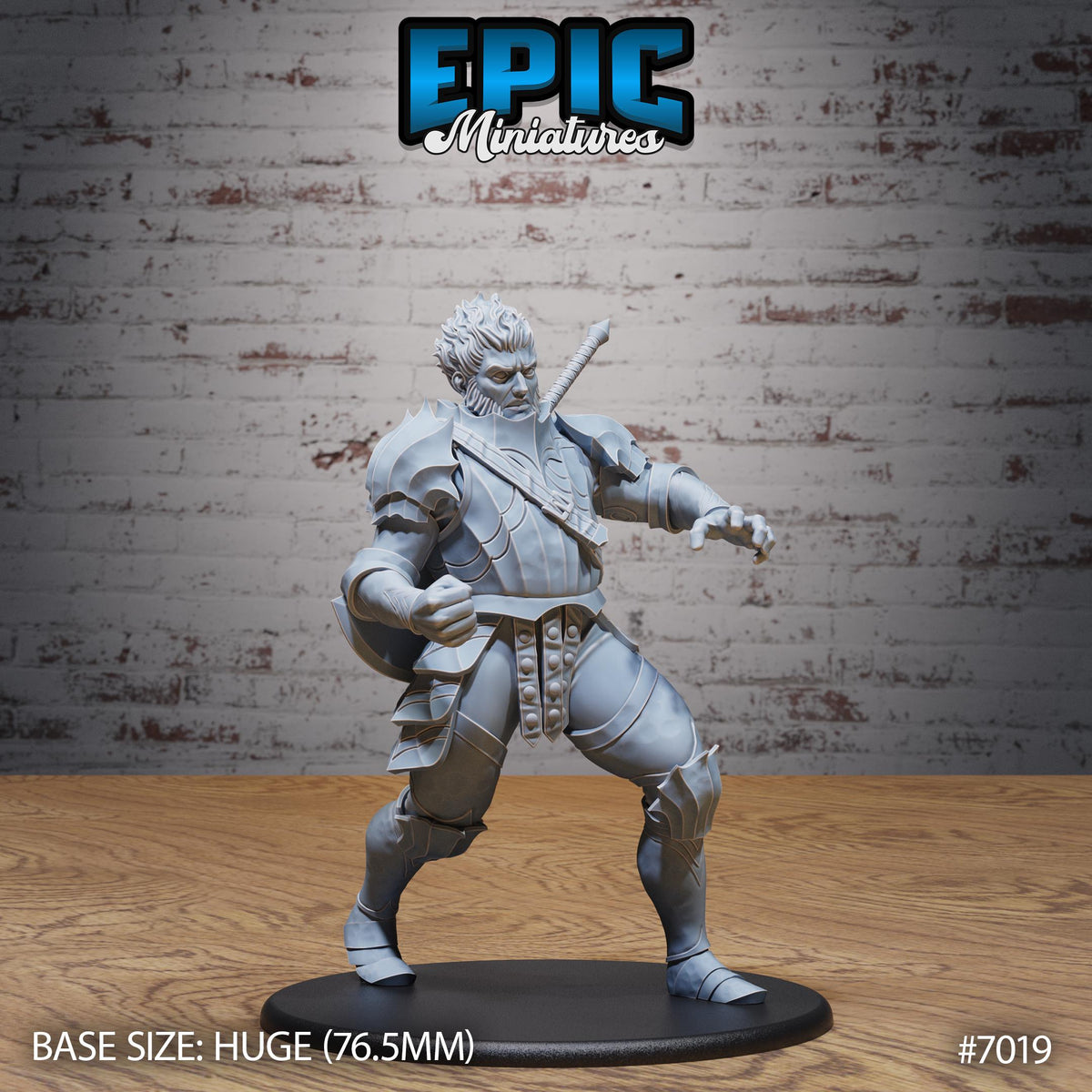 Fire Giant Warrior Option #7019 front DND miniature Giants & Dwarfs 16k resin