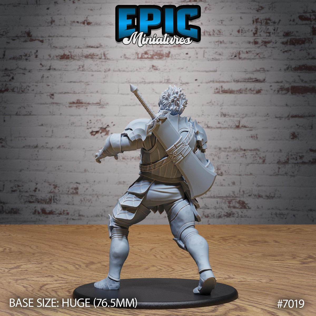Fire Giant Warrior Option #7019 back DND miniature Giants & Dwarfs 16k resin