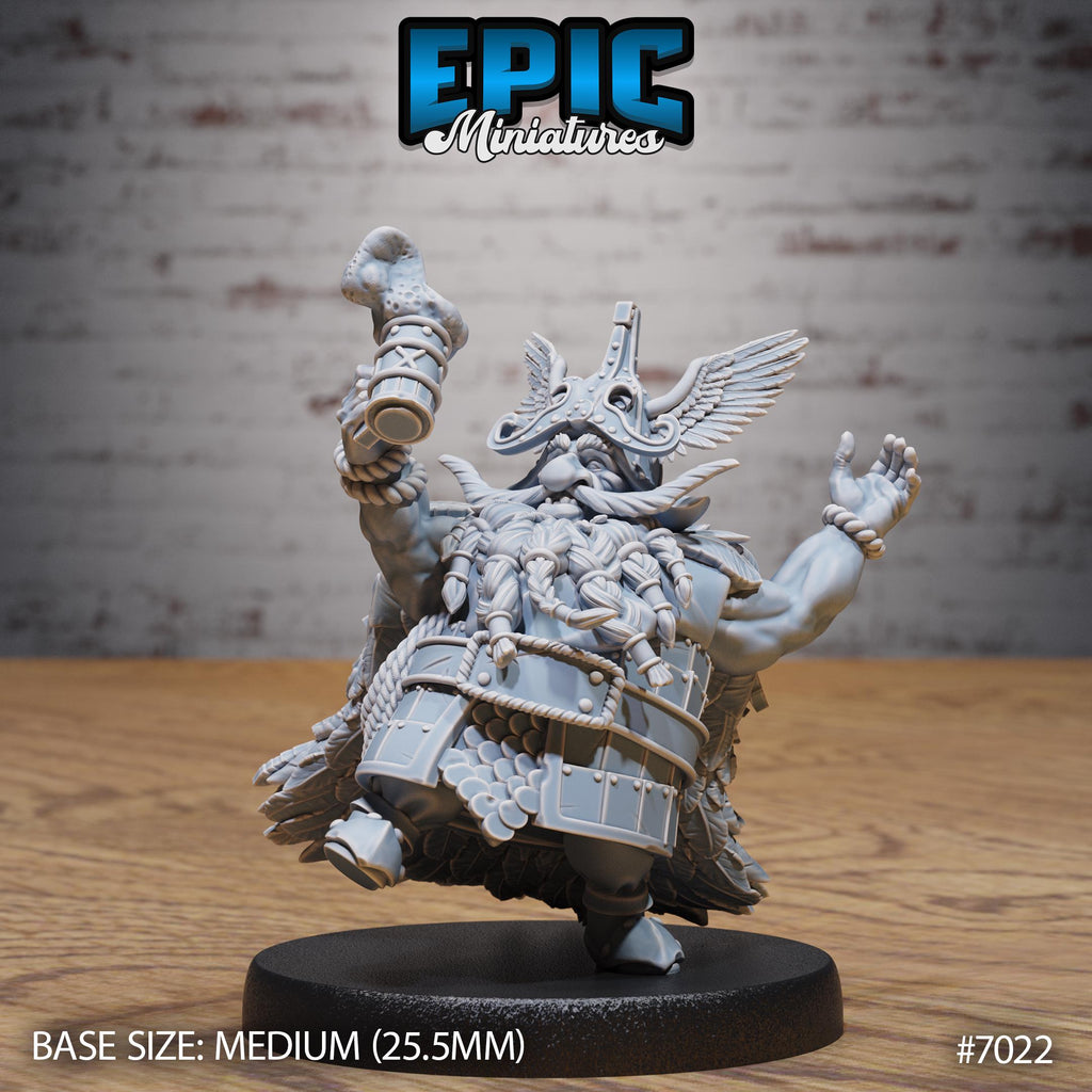 Dwarf Chief Option #7022 front DND miniature Giants & Dwarfs 16k resin