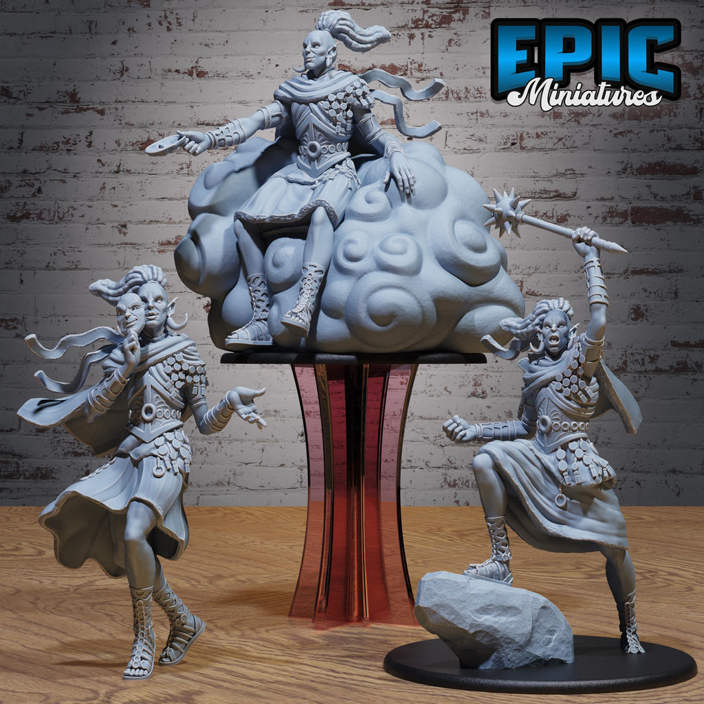 Cloud Giant Smiling One Set of 3 DND miniatures group photo Giants & Dwarfs