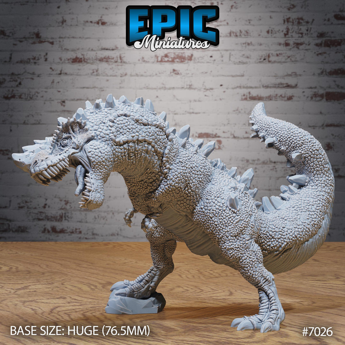 Crystal Rex Option #7026 front DND miniature Giants & Dwarfs 16k resin