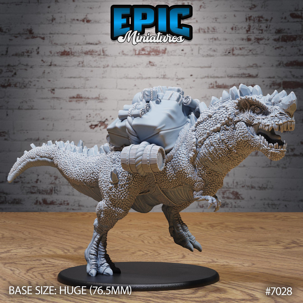 Crystal Rex Option #7028 front DND miniature Giants & Dwarfs 16k resin