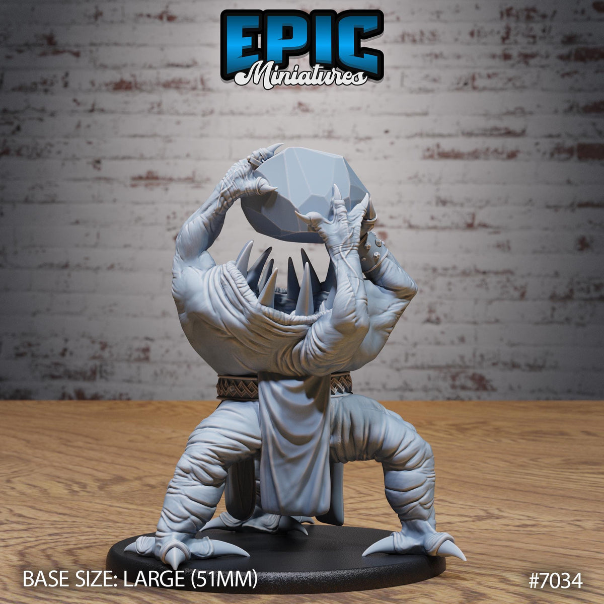 Gem Eater Option #7034 back DND miniature Giants & Dwarfs 16k resin