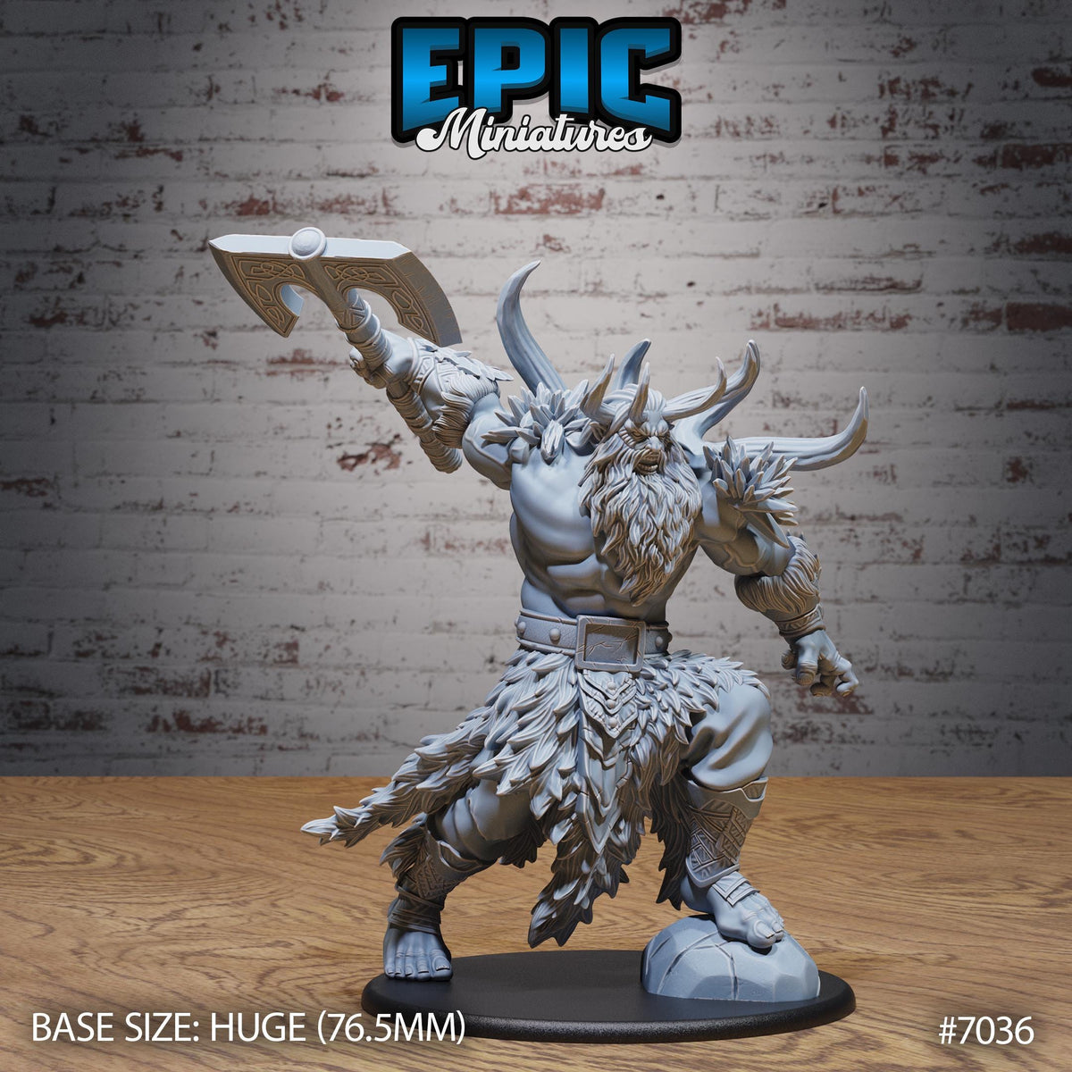Frost Giant Option #7036 front DND miniature Giants & Dwarfs 16k resin