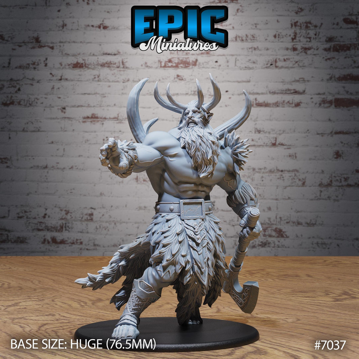Frost Giant Option #7037 front DND miniature Giants & Dwarfs 16k resin