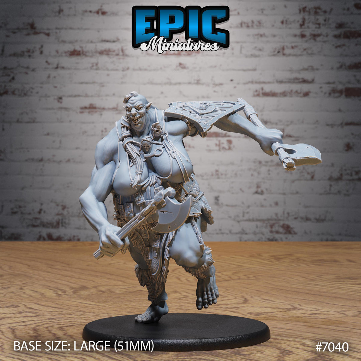 Hill Giantess Option #7040 front DND miniature Giants & Dwarfs 16k resin