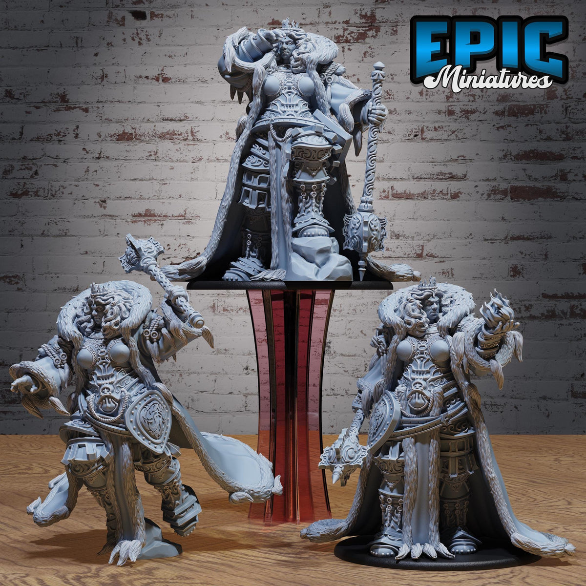 Fire Giantess Queen Set of 3 DND miniatures group photo Giants & Dwarfs