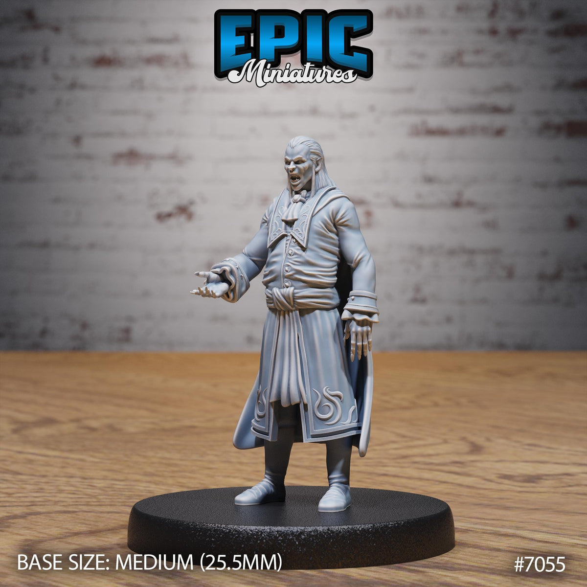 Vampire Classic Option #7055 front DND miniature Transylvania Adventure 16k resin