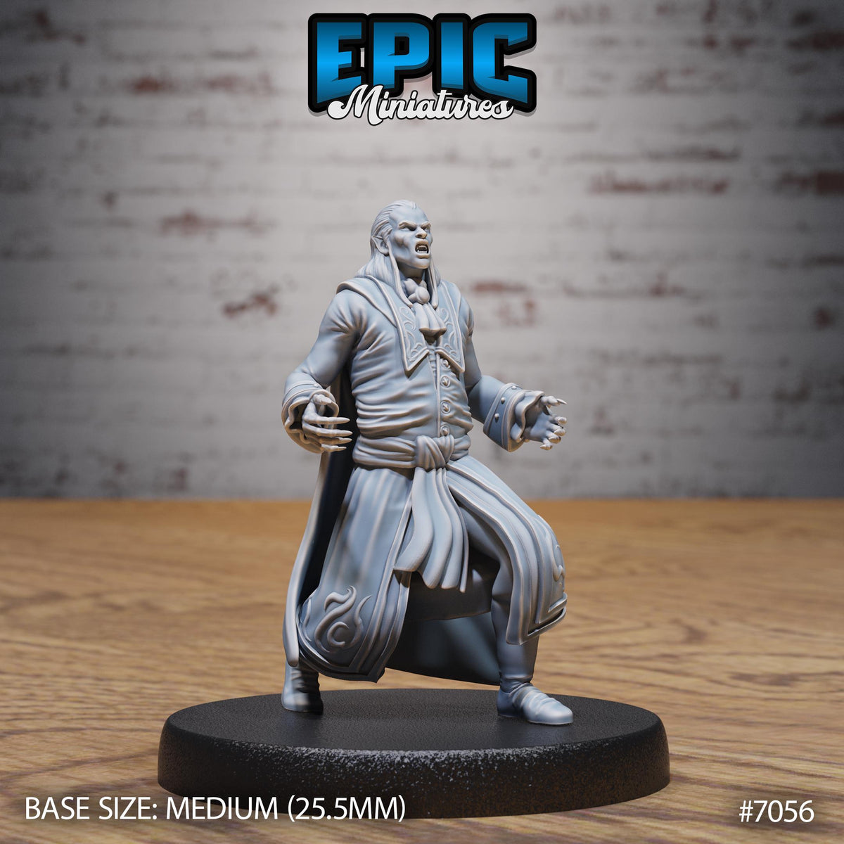 Vampire Classic Option #7056 front DND miniature Transylvania Adventure 16k resin