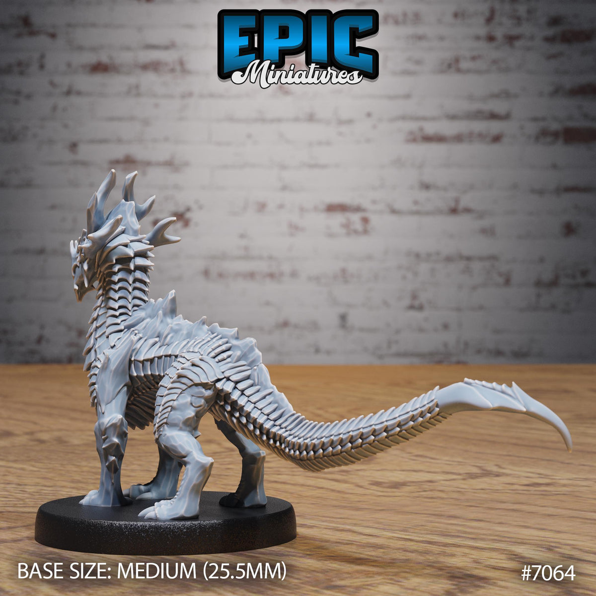Obsidian Guard Drake Option #7064 back DND miniature Transylvania Adventure 16k resin