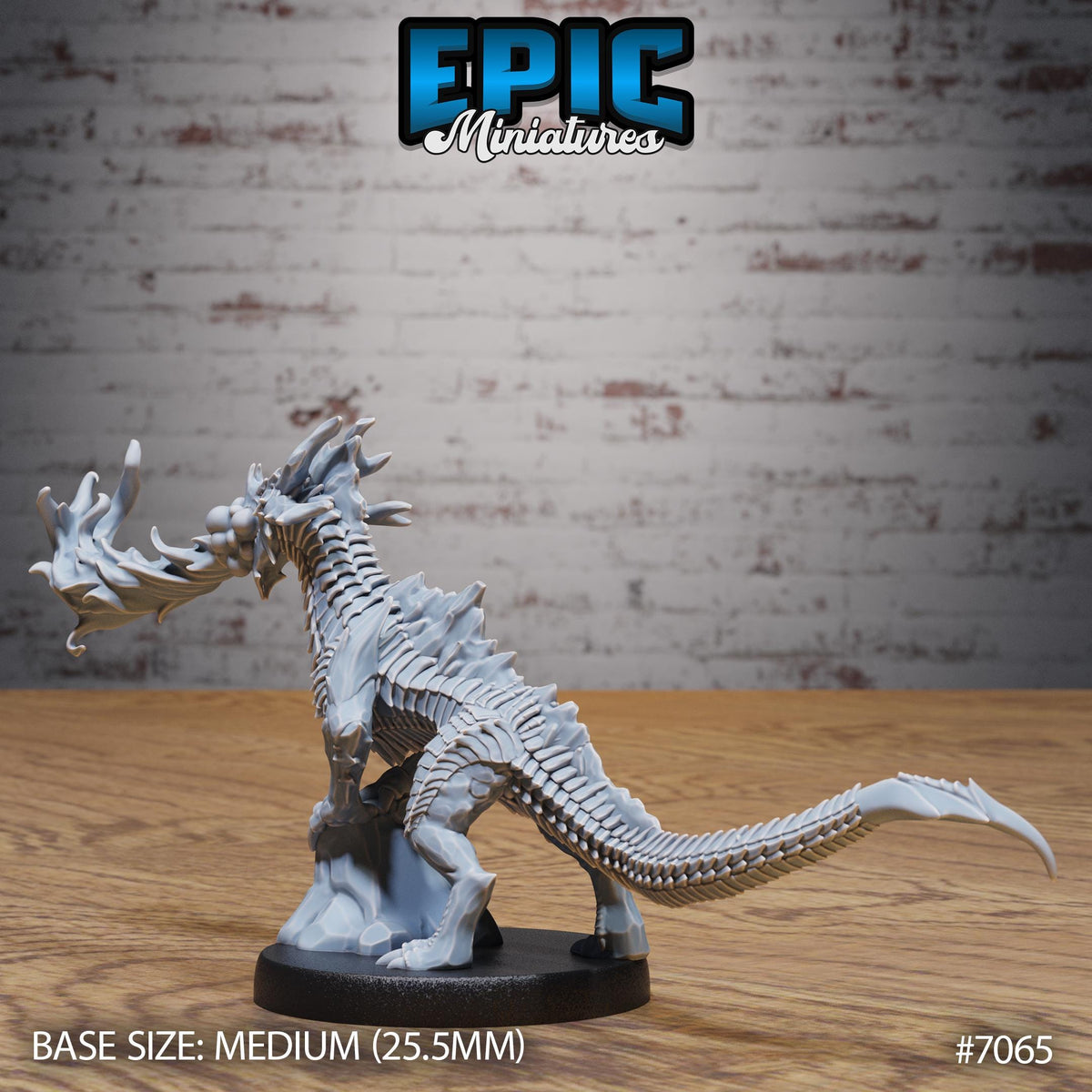 Obsidian Guard Drake 2 Option #7065 back DND miniature Transylvania Adventure 16k resin