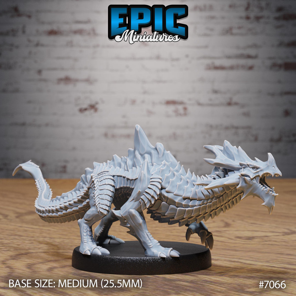 Obsidian Guard Drake 2 Option #7066 front DND miniature Transylvania Adventure 16k resin