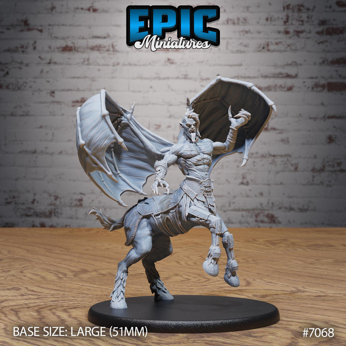 Centaur Vampire Option #7068 front DND miniature Transylvania Adventure 16k resin