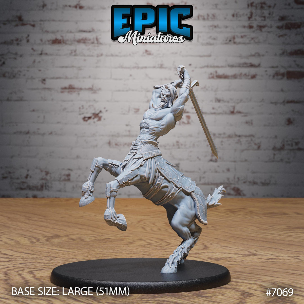 Centaur Vampire Option #7069 front DND miniature Transylvania Adventure 16k resin
