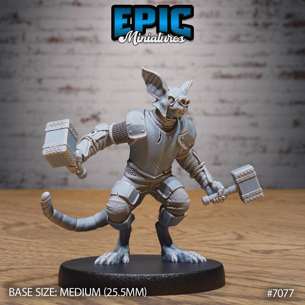 Bat Folk Option #7077 front DND miniature Transylvania Adventure 16k resin