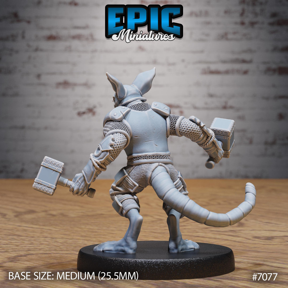 Bat Folk Option #7077 back DND miniature Transylvania Adventure 16k resin