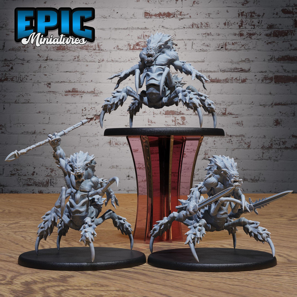 Were Spider Set of 3 DND miniatures group photo Transylvania Adventure