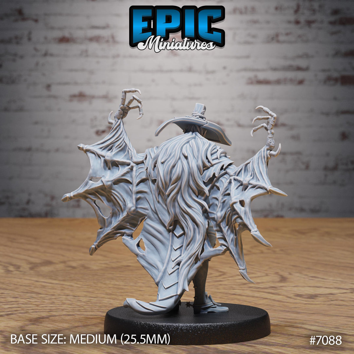 Vampire Hunter Option #7088 back DND miniature Transylvania Adventure 16k resin