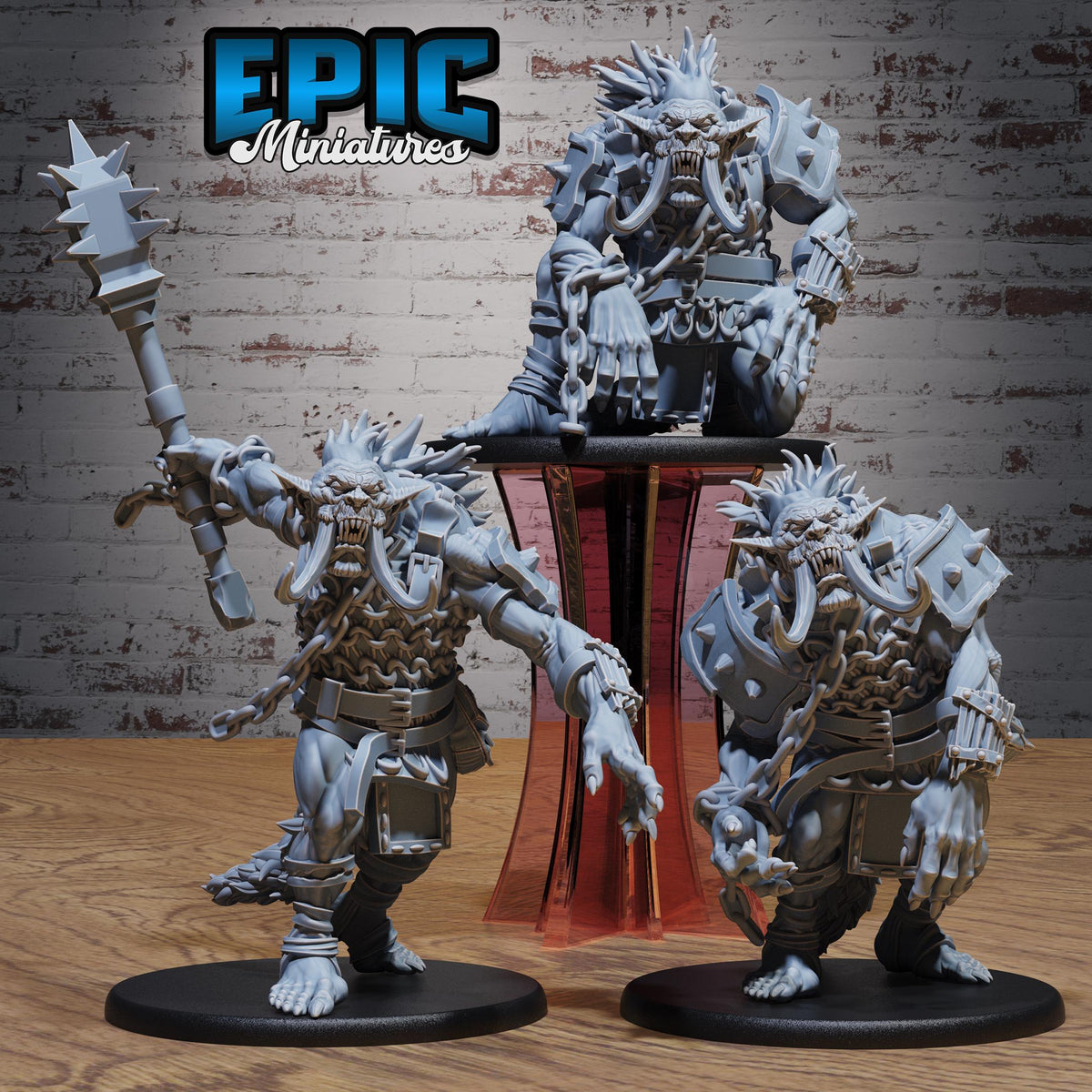 Captured Blood Troll Set of 3 DND miniatures group photo Transylvania Adventure